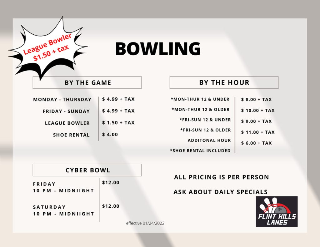 bowling prices